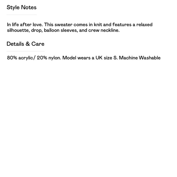 SOLD!! 🎉HP🎉 Knitted Balloon Sleeve Oversized Sweater - Picture 5 of 6